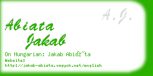 abiata jakab business card